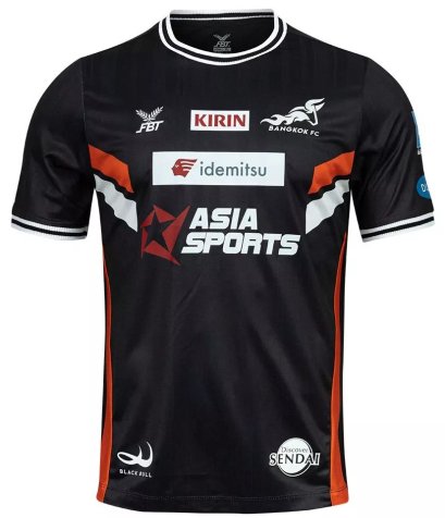 2025-26 Bangkok FC Authentic Thailand Football Soccer League Jersey Away Black - Player Version