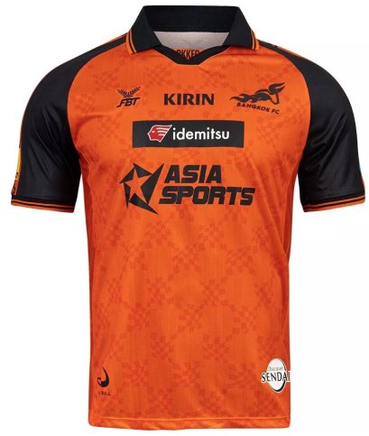2025-26 Bangkok FC Authentic Thailand Football Soccer League Jersey Home Orange - Player Version