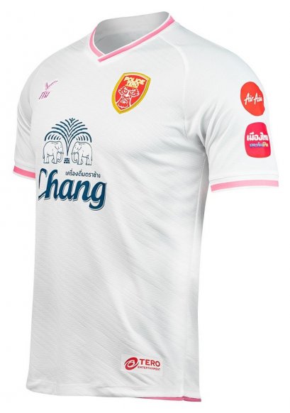 2023-24 Police Tero FC Thailand Football Soccer League Jersey Shirt Away White - Player Version