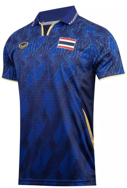 2025-26 Thailand National Team Thai Football Soccer Blue Jersey Shirt - SEA GAMES 2025 - Player Edition