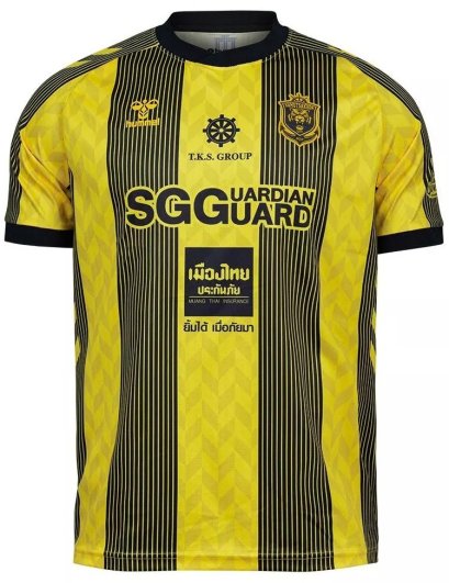 2025-26 Samutsakhon City FC Authentic Thailand Football Soccer League Jersey Home Yellow Black - Player Edition