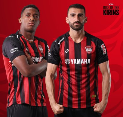 2025-26 Muangthong United Authentic Thailand Football Soccer Thai League Jersey Shirt Home Red Black - Player Version