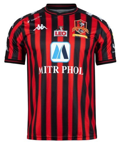 2024-25 Khon Khaen United Thailand Football Soccer League Jersey Shirt Home Red Black - Player Edition