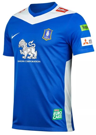 2024-25 BGPU FC - BG (Bangkok Glass) Pathum United Thailand Football Soccer League Jersey Shirt Home Blue - Player Edition - Shopee Cup Version