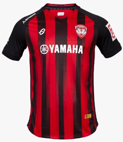 2025-26 Muangthong United Authentic Thailand Football Soccer Thai League Jersey Shirt Home Red Black - Player Version