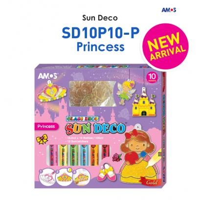 สีเจลชุด Princess ขอบสีทองรุ่นใหม่ 12 ชิ้น