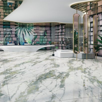  60X60 รุ่น PQ6413 โอเชี่ยนกรีน ผิวเงา