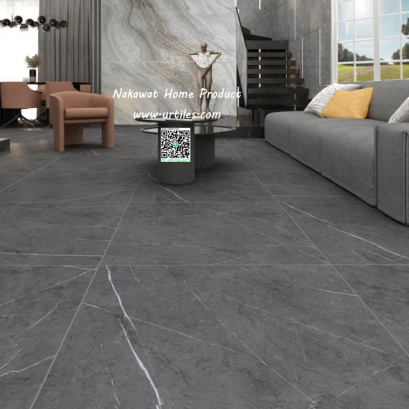 60X60NHP-6403PQ บาเซโรน่า เทาเข้ม ผิวเงา