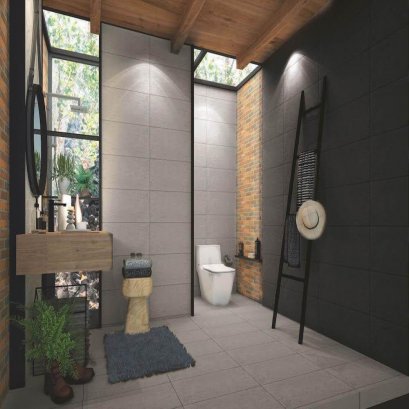 GP 30x60 COTTO แอนดีส ดำ (HYGNAT) RT PM สีดำเรียบ R10-R11