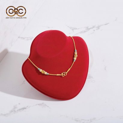 สร้อยคอทองคำลายสี่เสาลงยา