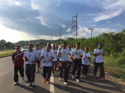 อบต.สิงห์ ร่วมรับคฑาโครงการหมอชวนวิ่ง