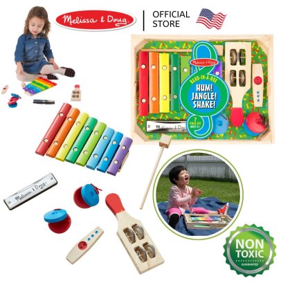 Melissa &amp; Doug Band-in-a-Box - Hum! Jangle! Shake! รุ่น 1318 เครื่องดนตรีครบวง 7 ชิ้น