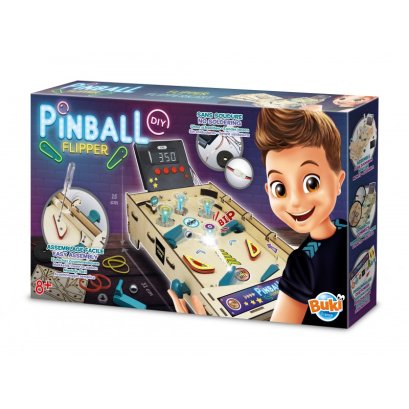 Buki France Pinball รุ่น 2168 ชุดประกอบโต๊ะพินบอล พร้อมไฟและเสียง DIY และระบบนับคะแนน เล่นสนุก