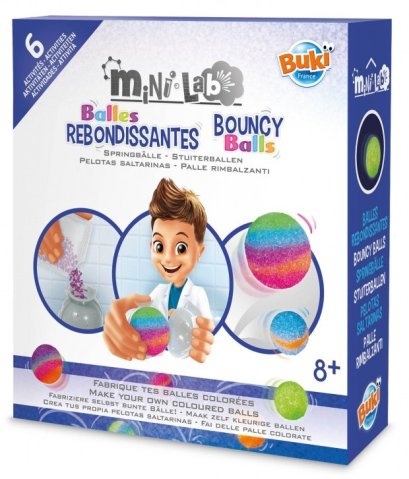 Buki France Mini Lab Bouncy Balls รุ่น 3009 ชุดของเล่นวิทยาศาสตร์ ชุดทำลูกบอลเด้งดึ๋งเรืองแสง DIY สำหรับเด็ก