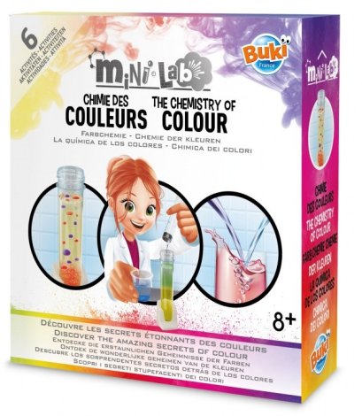 Buki France Mini Lab The Chemistry of Colour รุ่น 3013 ของเล่นวิทยาศาสตร์ ชุดทดลองเปลี่ยนสี ลาวาแลมป์ และค็อกเทลสีรุ้งสุดมหัศจรรย์ DIY สำหรับเด็ก