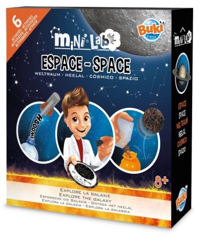 Buki France Mini Lab Space รุ่น 3014 ของเล่นวิทยาศาสตร์ ชุดสำรวจอวกาศสำหรับเด็ก จรวด เรียนรู้ดวงดาวและระบบสุริยะ DIY สำหรับเด็ก
