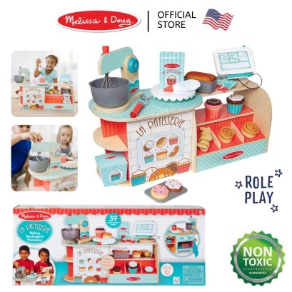 Melissa &amp; Doug Wooden La Patisserie Bakery รุ่น 30603 เคาน์เตอร์ขายเบเกอรี่ ตกแต่งเค้ก &amp; คัพเค้ก