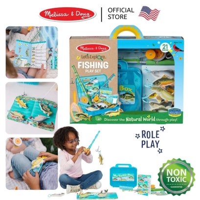 Melissa &amp; Doug Let&#039;s Explore Fishing Play Set  รุ่น 30806 เล่นแค้มปิ้ง ตกปลา