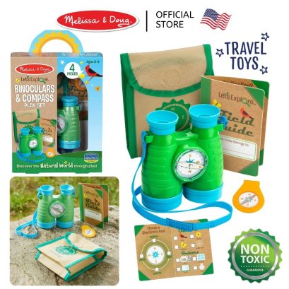 Melissa &amp; Doug Let’s Explore Binoculars &amp; Compass Play Set รุ่น 30818 กล้องส่องทางไกล &amp; เข็มทิศ