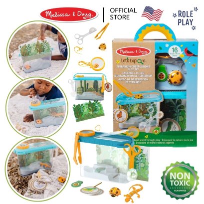 Melissa &amp; Doug Let&#039;s Explore Terrarium Observations Play Set รุ่น 30827 ของเล่นวิทยาศาสตร์ เล่นจับและสังเกตแมลง