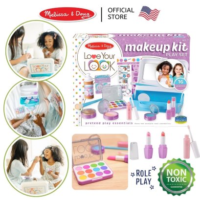 Melissa &amp; Doug Love your Look Makeup Kit Play Set รุ่น 31803 เซ็ทกระเป๋าอุปกรณ์แต่งหน้า แต่งตัว ไม่มีเครื่องสำอางค์จริงในชุด