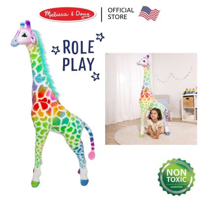 Melissa & Doug Rainbow Plush Giraffe รุ่น 32203 ตุ๊กตายีราฟสีรุ้ง 4 ฟุต รุ่นเฉลิมฉลอง 35 ปี LIMITED EDITION