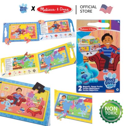 Melissa &amp; Doug Blue&#039;s Clues &amp; You! Magnetic Jigsaw Puzzles รุ่น 33005 จิ๊กซอว์แม่เหล็ก 15 ชิ้น 2 ภาพ รุ่น Blues