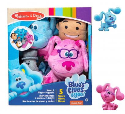 [หุ่นมือ 5 ตัว Blues] รุ่น 33013 หุ่นมือ Blue's Clues Melissa & Doug Blue's Clues & You! Hand & Finger Puppets