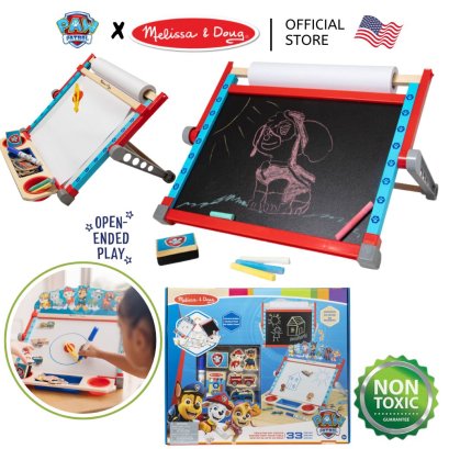 Melissa &amp; Doug PAW Patrol Tabletop Art Center รุ่น 33274 กระดานแม่เหล็ก ไวท์บอร์ด รุ่นดีลักซ์ ตั้งโต๊ะ Paw Patrol