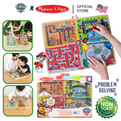 Melissa &amp; Doug Paw Patrol Magnetic Wand Maze Board รุ่น 33324 เกมเขาวงกต ฝึกนับเลข แมซซิ่งสี ปากกาลากแม่เหล็ก