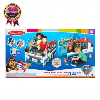 [เคาท์เตอร์ รถ PAW Patrol] รุ่น 33328 รถพอว์พาโทรลพร้อมของเล่นเสริมพัฒนาการในตัวรถ ครบชุด PAW Patrol Wooden PAW Patroller Activity Center