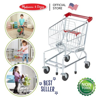 Melissa &amp; Doug Shopping Cart น 4071 รถเข็นซูเปอร์ของเล่น ขนาดเด็ก 30cmx38cmxสูง59cm โลหะอย่างดี