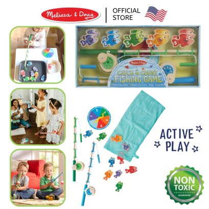 Melissa &amp; Doug Catch and Count Fishing Game รุ่น 5149  ของเล่นเกมตกปลา ฝึกสมาธิ จับคู่สี นับเลข