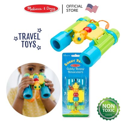 Melissa &amp; Doug Giddy Buggy Binoculars รุ่น 6091 กล้องส่องทางไกลของเล่น สีเขียว เลนส์ 25 mm x 4 เท่า