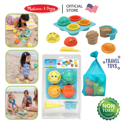 Melissa &amp; Doug Seaside Sidekicks Sand Cupcake Set  รุ่น 6431 ชุดเล่นน้ำ เล่นทราย ทำคัพเค้ก