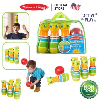 Melissa &amp; Doug Giddy Buggy Bowling Set รุ่น 6685 ของเล่นโบว์ลิ่ง พลาสติกหนาอย่างดี สีไม่ซีด
