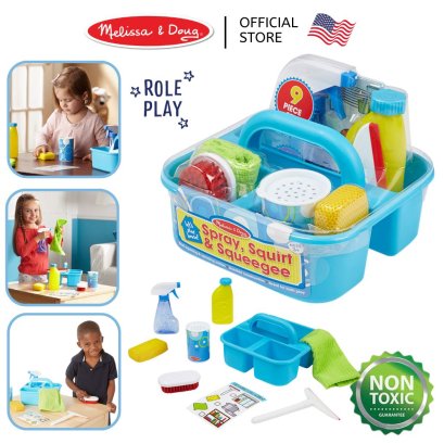 Melissa &amp; Doug Play House Series Spray Squirt รุ่น 8602 ของเล่นชุดทำความสะอาด แปรง ฟองน้ำ ครบ!