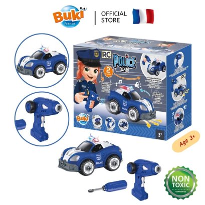 Buki France RC police car รุ่น 9023 รถตำรวจบังคับวิทยุ DIY ประกอบเอง พร้อมไฟไซเรนและเสียงตำรวจ