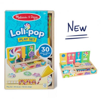 รุ่น 92312 Melissa & Doug Lollipop Play Set เล่นทำอมยิ้มลอลลี่ป๊อบ Mix & Match ปากกาตกแต่งเชือกบนแผ่นหนึบ