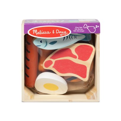 Melissa & Doug Wooden Food Groups Play Set – Protein รุ่น 95208 หมวดหมู่อาหารจากโปรตีน ของเล่นทำอาหาร พกพาง่าย