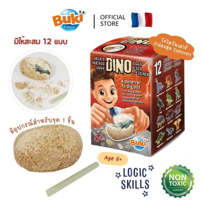 Buki France Dino Eggs รุ่น D6O กล่องสุ่ม ขุดหาไดโนเสาร์