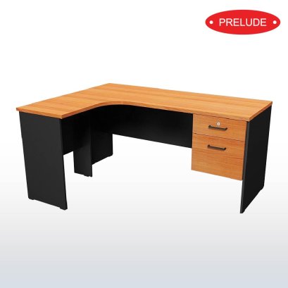 L-shaped Working desk 1.60 m with Left drawer N-DK1612R
