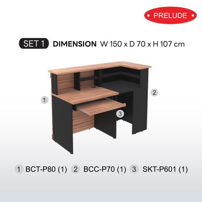 Counter set 1 B-Walnut
