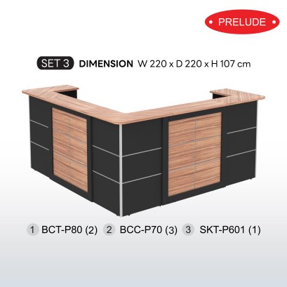 Counter set 3 B-Walnut