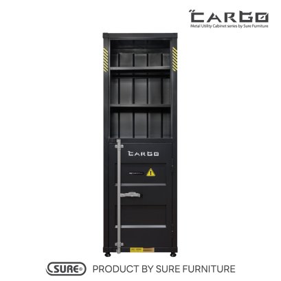 ตู้ทรงสูง ชนิด 1 บานเปิดล่าง - บนโล่ง สี : DARK GREY