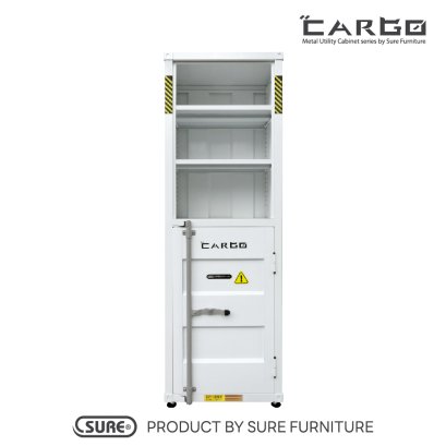 ตู้ทรงสูง ชนิด 1 บานเปิดล่าง - บนโล่ง สี : WHITE