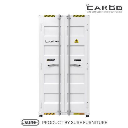 ตู้ทรงสูง 2 บานเปิด ชนิดบานทึบ สี : WHITE