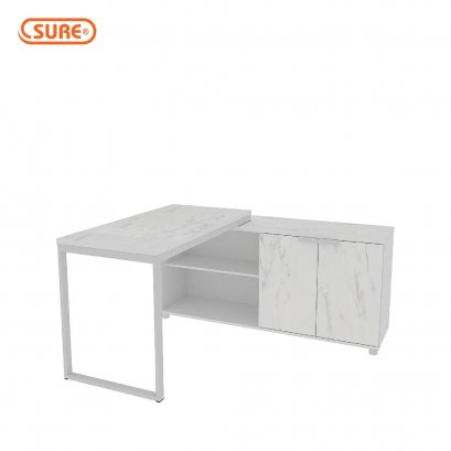 โต๊ะทำงานตัวแอล 120 ซม. พร้อมตู้ต่อข้าง