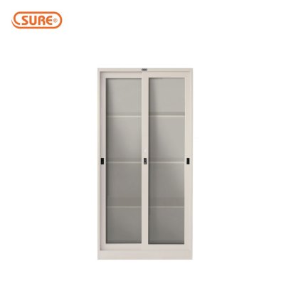 ตู้บานเลื่อนสูงแบบกระจก