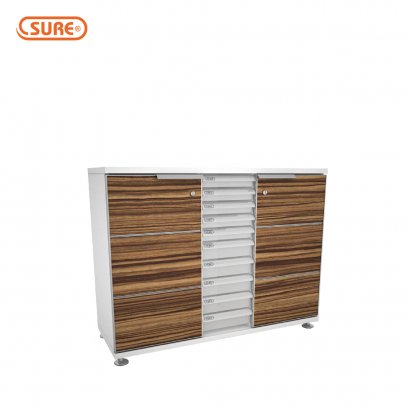 ตู้เก็บเอกสาร 2 บานเปิด 10 ลิ้นชักแยกประเภท